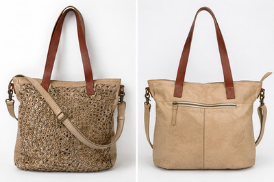 Old Trend Women s Stellar Studded Tote Leather Tan Crossbody, Shoulder Purse