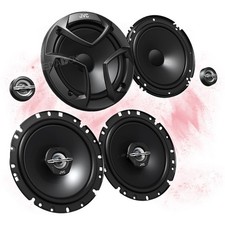 JVC 16cm Front/Heck Auto Lautsprecher Komplett-SET für MITSUBISHI (#258)