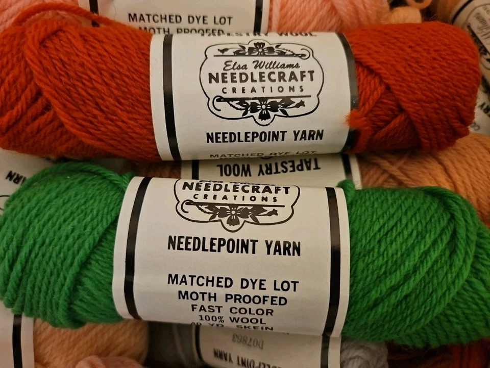 LOT OF 36 Skeins Elsa Williams Needlepoint Tapestry Wool 40 Yd NEW OLD STOCK - Image 2 of 4