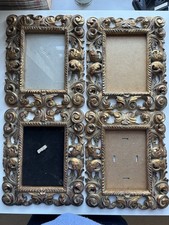 Four Ornate Gilded Picture Photo Frames Each 23 X 27cm