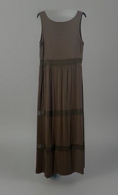 Cupio Maxi Dress PXL Olive Green Tiered Mesh Panels Sleeveless Casual  Vacation | eBay
