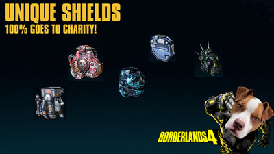 Borderlands 4 - UNIQUE LEGENDARY  & PURPLE SHIELDS - 100% CHARITY! (PC/PS/XBOX)
