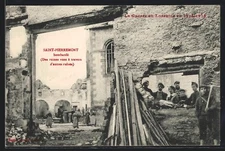 CPA Saint-Pierremont, des ruines vues a travers d´autre ruines 