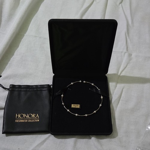 Honora Freshwater Collection Cultured White Round Pearl 925 Silver Necklace