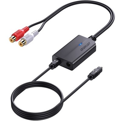 192kHz Optical to RCA Converter DAC Digital to Analog Audio Converter Spdif/O...