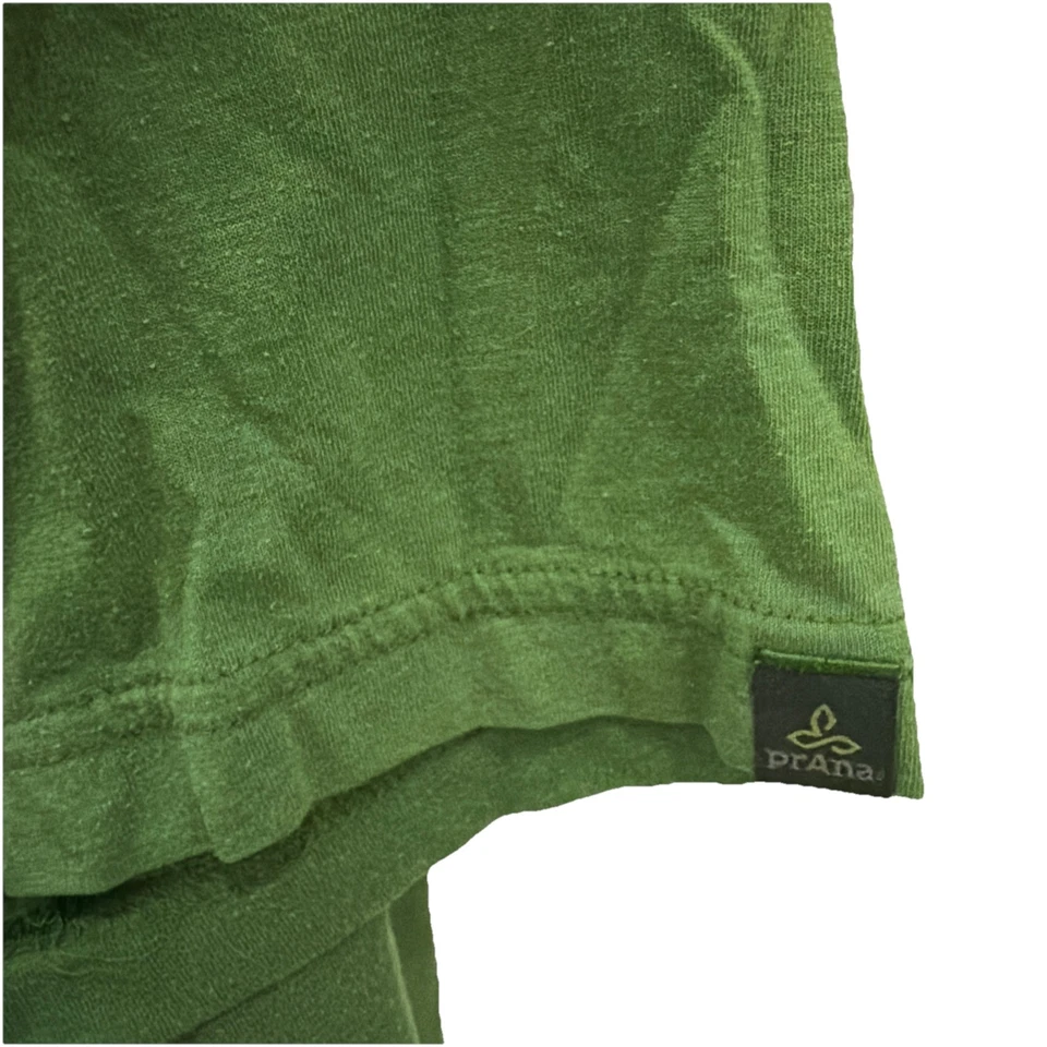 Prana Camper Shirt Mens Large Short Sleeve Crew Neck Casual Lightweight Green - Image 4 of 4