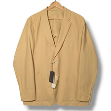 Percival Tailored Linen Blazer Mens Size 40 Tan Suit Jacket Summer Cotton BNWT