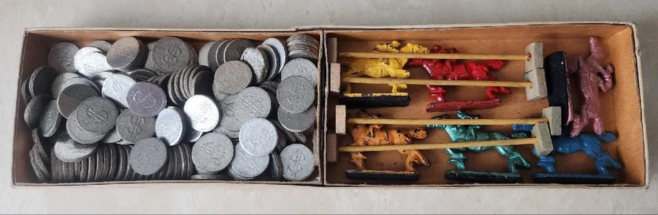 MARX BROS. VINTAGE HORSE RACING GAME BELMONT PARK C. 1931 TABLE TOP PARTY GAME - Image 2 of 4