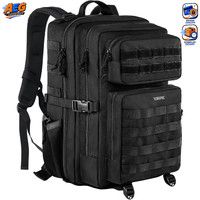 MilitäR Rucksack 40L Wasserdicht Taktisch Molle Schwarz FüR Outdoor Camping