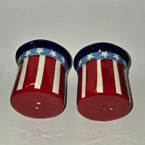 Set shaker sale e pepe cappello americano stella ceramica CIB - Foto 4 di 5