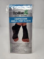 *Package Wear* Size L/XL TechWare Pro Compression Ankle Foot Sleeve Unisex  New