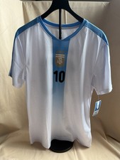 Lionel Messi Argentina #10 AFA Soccer Jersey Adult Medium White NWT