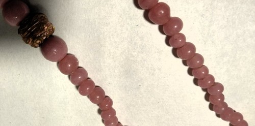 RARE Antique Venetian PINK Fancy Glass Beads Beaded Necklace - Picture 7 of 12