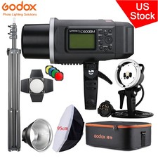 US Godox AD600BM HSS Outdoor Flash H600B Extend Head 95cm Softbox Barndoor Kit