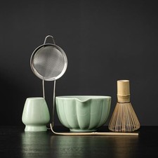 Matcha Whisk Set, Matcha Set Includes Ceramic Matcha Bowl, Bamboo Whisk, Scoo...