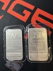 (2) Bar Lot Vintage 1 Troy Oz .999 Fine Silver National Refiners Sealed 95/96