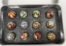 NEW JABO New Decade Marbles Set in scatola di 12 Marmi +/- .72 Born 2/8/2010