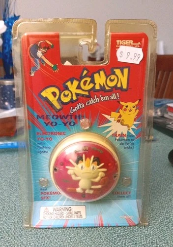 Vintage 1998 Pokemon Meowth Light Up YoYo Toy Tiger Electronics New Only One!