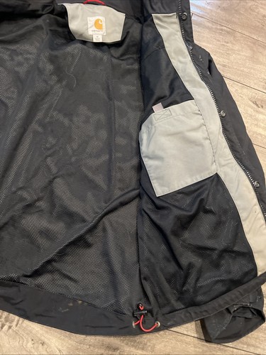 Carhartt J162 Dark Brown Hooded Zip-up Jacket(M) Water Proof Medium - Picture 5 of 8