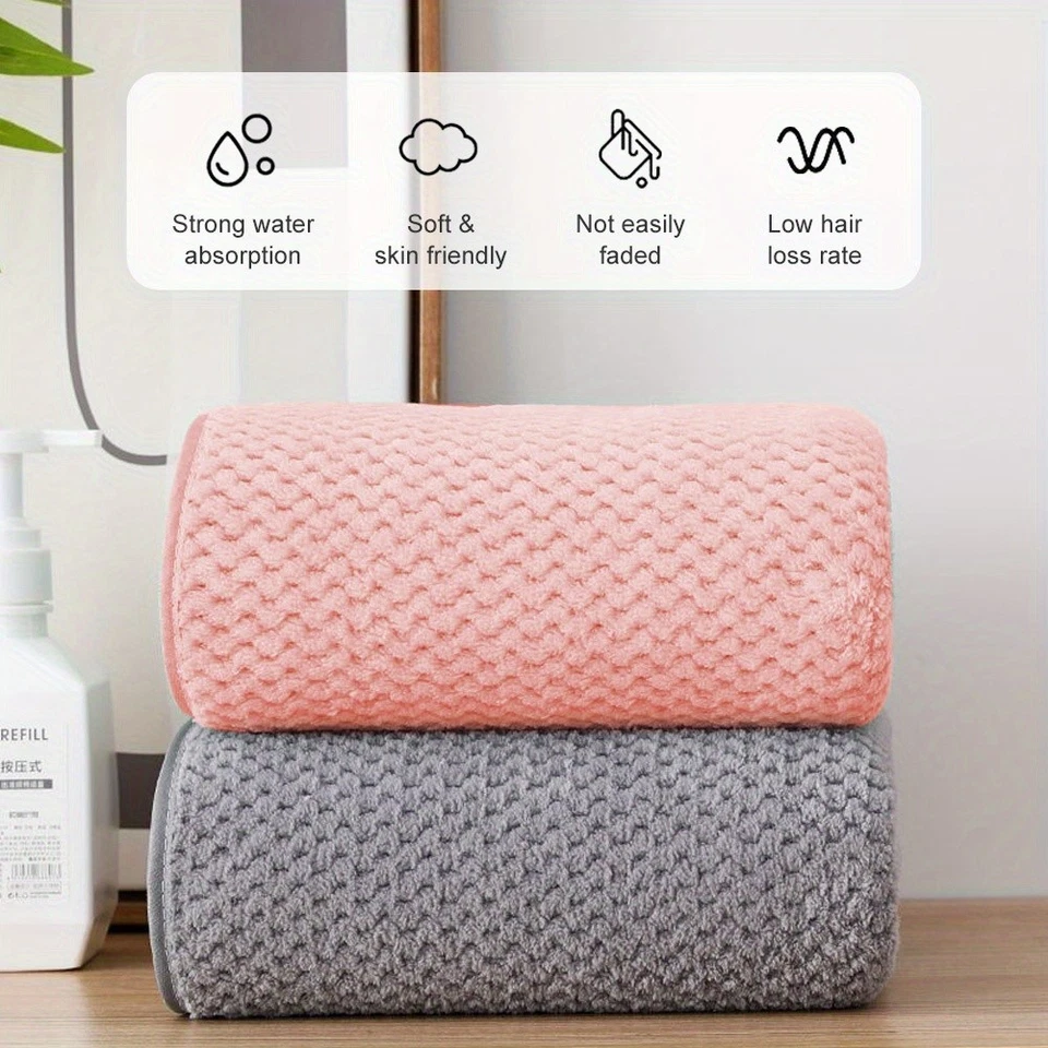 Быстросохнущие впитывающие полотенца из кораллового флиса SN с ананасовой сеткой 2 шт. - Изображение 2 из 4