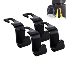 Car Seat Headrest Hook 4 Pack Hanger Storage Organizer Universal for Handbag...