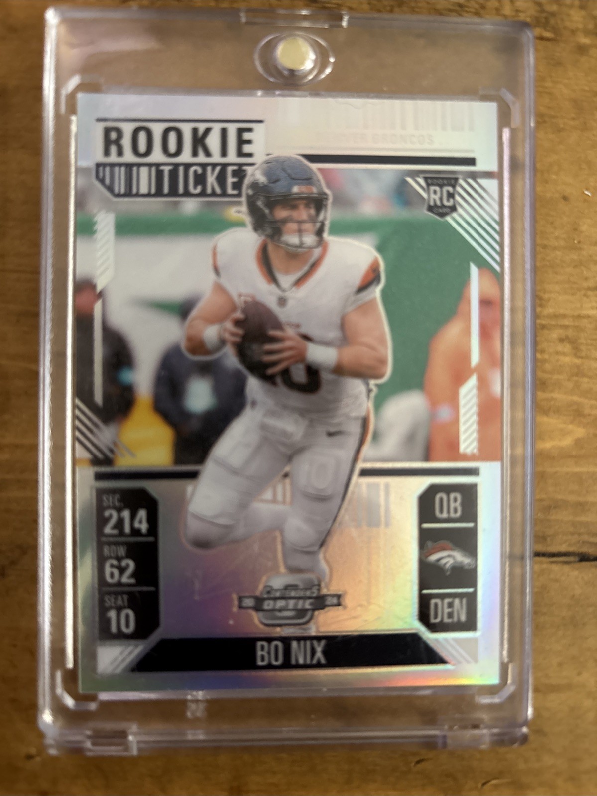 2024 Panini Contenders Optic - Rookie Ticket Bo Nix #62 Silver Prizm (RC)