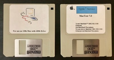 Apple Macintosh Mac 128k - 512k Boot / Diagnostics 2 Disk Set for Classic Macs