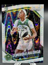 2025 Panini Prizm WNBA #116 Dominique Malonga White Seismic Prizms