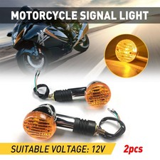 Pair Rear Turn Amber LED Light Signals For Sportster HL 883 XL XL 1200 92-up YEL