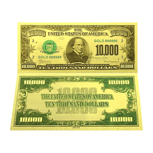 6 pz/set banconote lamina d'oro dollari USA banconote da collezione Gold Foil banconote - Foto 4 di 8