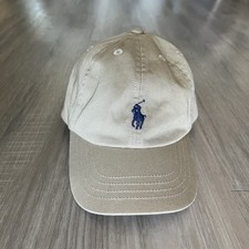 Kids Vintage Polo Ralph Lauren Cap YOUTH Size 4-7 Logo Hat Blue Pony/649
