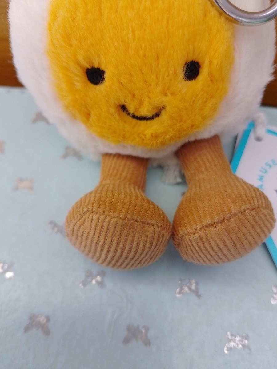 Jellycat. Amuseable Happy Boiled Egg Bag Charm. Keyring