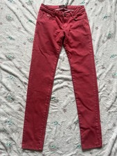 Place Du Jour Red Skinny Women’s Jeans Trousers Drainpipe Style Sz 36