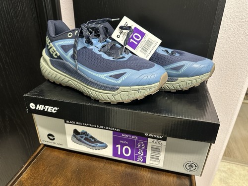 Hi Tec Men's Shoes  - Black  Iris / Captain Blue / Seagrass - US Size 10 - NIB - Picture 1 of 9