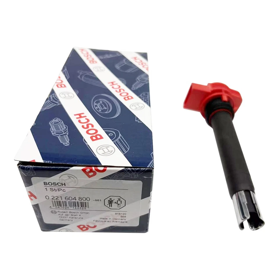 Paquetes de bobinas de encendido superiores rojas Bosch 6 piezas OEM Audi 3.0 3.2 FSI A4 A5 A6 Q5 Q7 NUEVO Foto 2 de 4