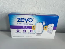 Zevo Flying Insect Trap, Fly Trap, Fruit Fly Trap (2 Plug-in Bases + 6 Refill Ca