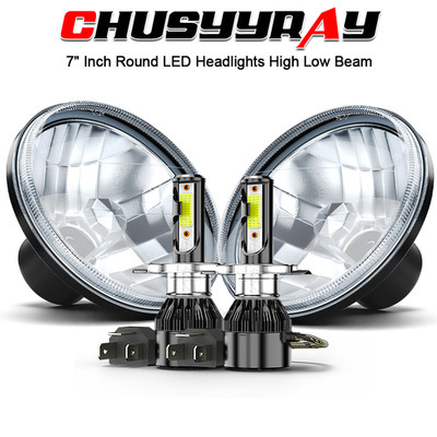 For Freightliner Century Class 7inch Round LED Headlights Hi/Low Beam Light Pair
