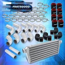 3 Aluminum Intercooler Chrome 90 Elbow Piping Kit 12pcs Clamps Couplers Bk 3 Aluminum Intercooler Chrome 90 Elbow Piping Kit 12pcs Clamps Couplers Bk