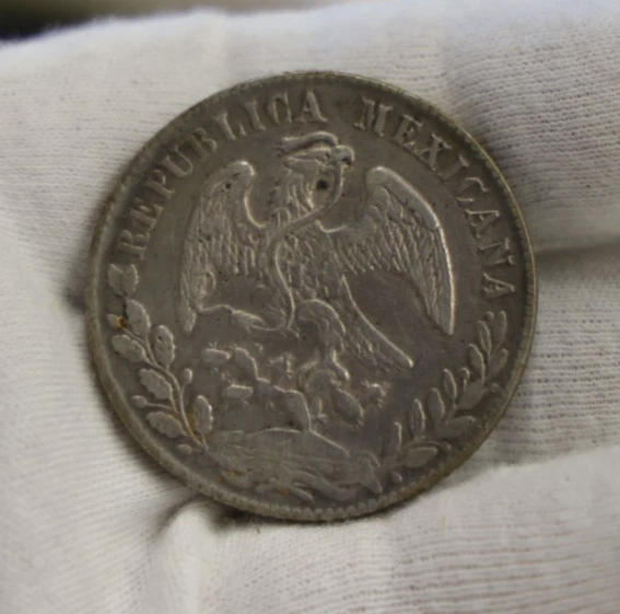 1877 Ho AF Mexico Silver 8 Reales XF+ - Image 2 of 2