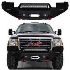 Vijay For 2007-2010 GMC Sierra 2500/3500 Front Bumper with Winch Plate& Lights