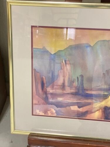 Lois Marshall Listed Artist Original Watercolor Southwest - Picture 3 of 7