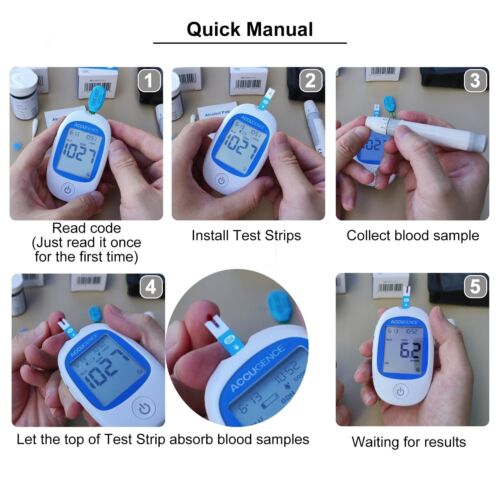 ACCUGENCE 3in1 Blood Glucose Meter With 50 Blood Glucose Test Strips 30 Lancets - Picture 5 of 7