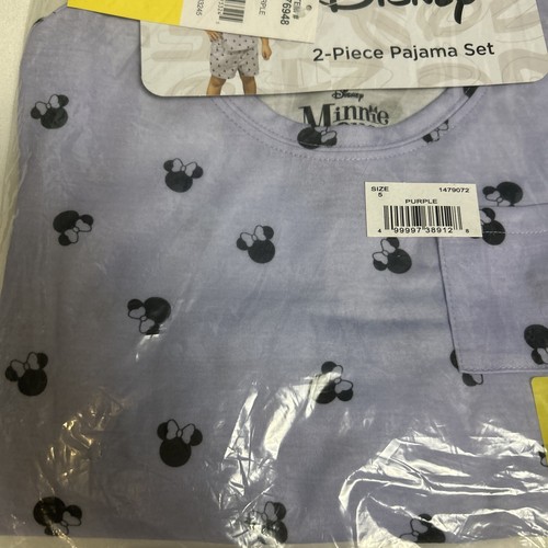 Disney Minnie Mouse Girls 2-Piece Pajama Shorts Set Purple Size 5 - Picture 3 of 7