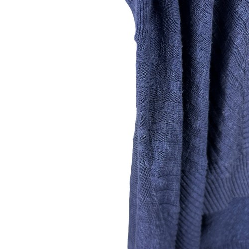 Suéter Eileen Fisher Mujer S Mezcla de Lino Manga 3/4 Cascada Frente Abierto Púrpura - Imagen 4 de 19
