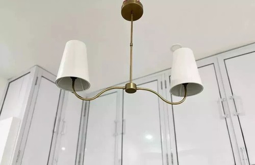 Ceiling White Chandelier Mid Century Pendant Fixture Italian ceiling Light Decor - Picture 4 of 6