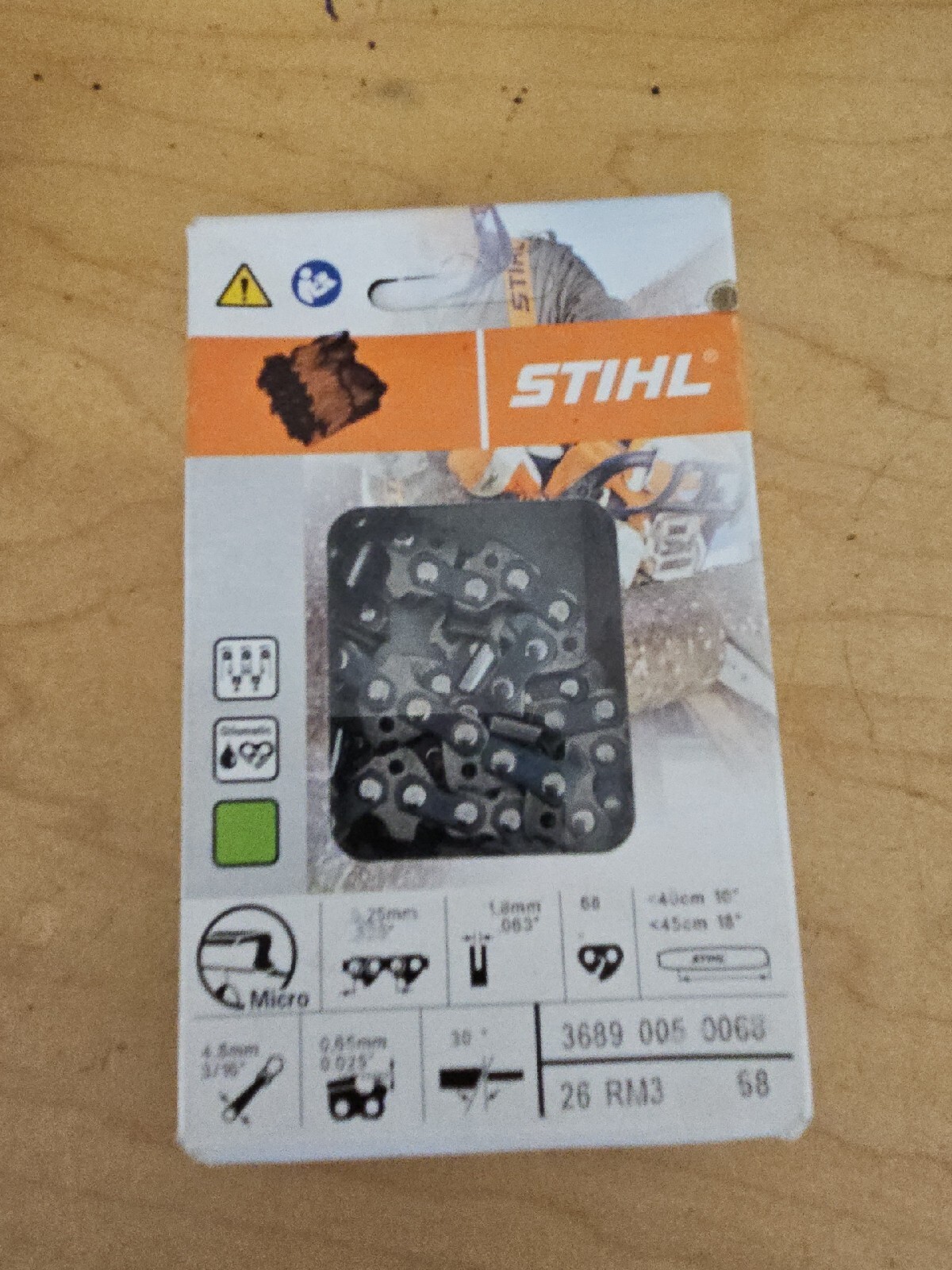 Stihl 26RM3 68 MS250 MS251 Saw Chain 18" Rapid Micro .325 .63 3689 005
