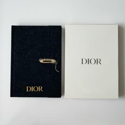 Christian Dior Notebook Gold Logo 2021 Winter Novelty Navy Velor
