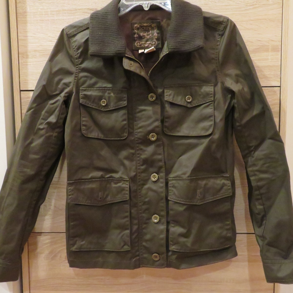 Washed Canvas Green Canvas Jacket Women's Timberland