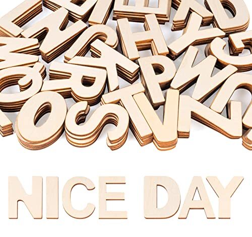 2" Wooden Letters, 170Pcs Wood Alphabet Letters for Crafts Wood Letters 2 inch - Bild 1 von 7