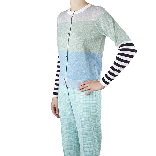 Paul Smith Tricolour Lurex Cardigan Size L - Picture 2 of 4